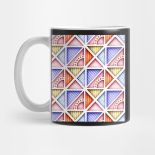 3d Geometric Pattern, Triangular Motifs Mug